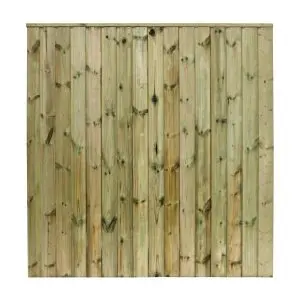 Empire Vertical Slat Tongue & Groove cladding Fence Panels 6ft x 6ft (Pack of 8)